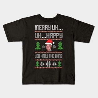 Santa Joe Biden Merry uh funyy Christmas Kids T-Shirt